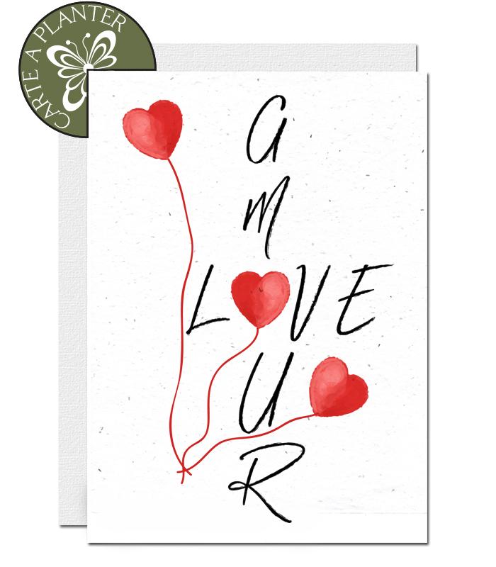 Carte st valentin écologique 