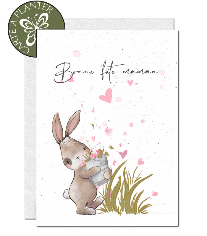 Carte ensemencée  bonne fête maman 