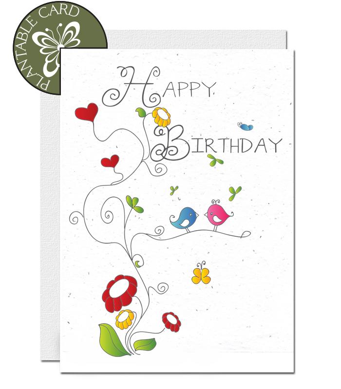 birthday card flowers