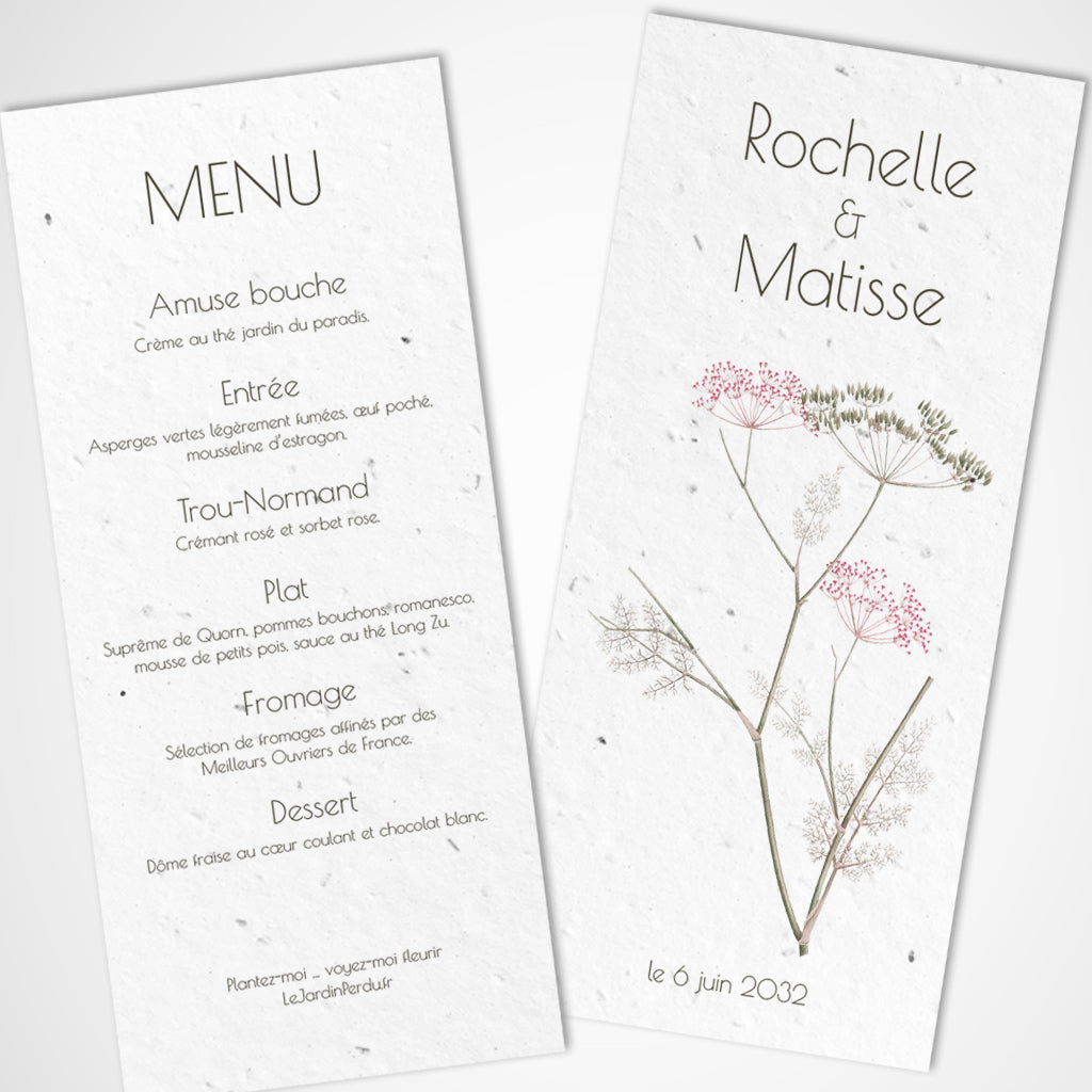 menu à planter