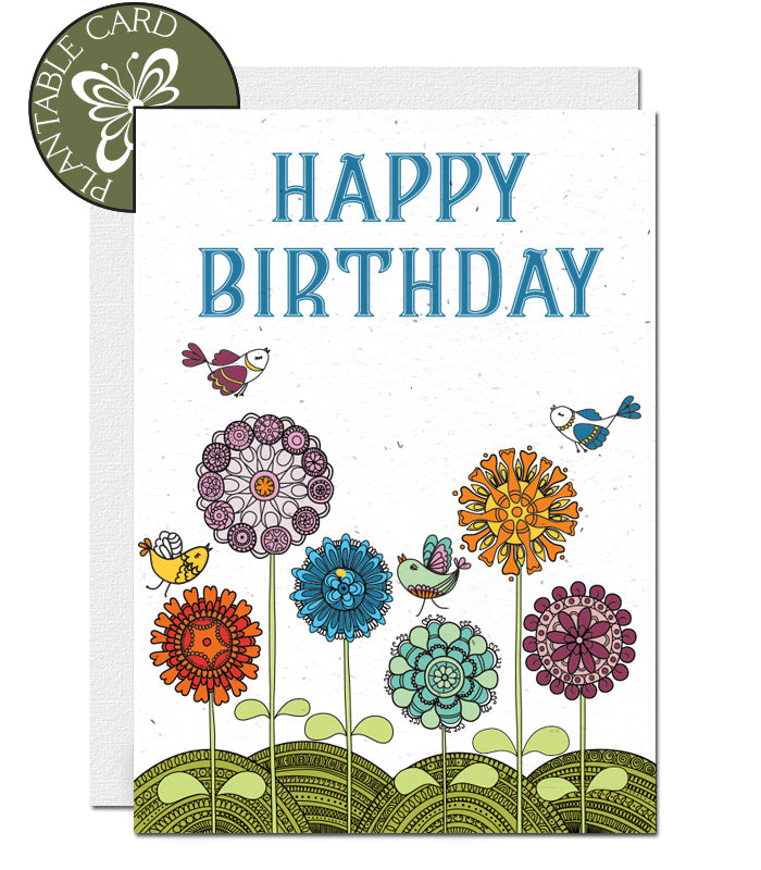 green birthday card